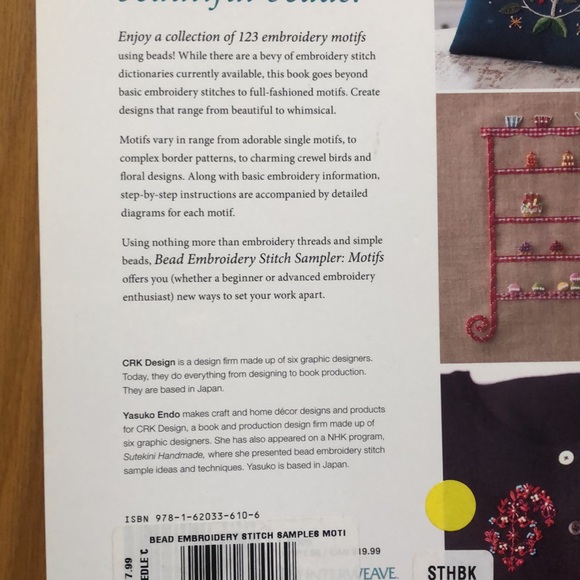Office Bead Embroidery Stitch Samples Motifs Collector Yasuko Endo